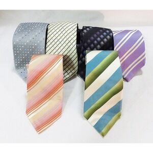 Van heusen men neck ties woven  Academia stripped‎ square polka dot set of 6